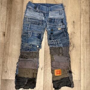 Strap Denim Jeans ( Small Sizes )